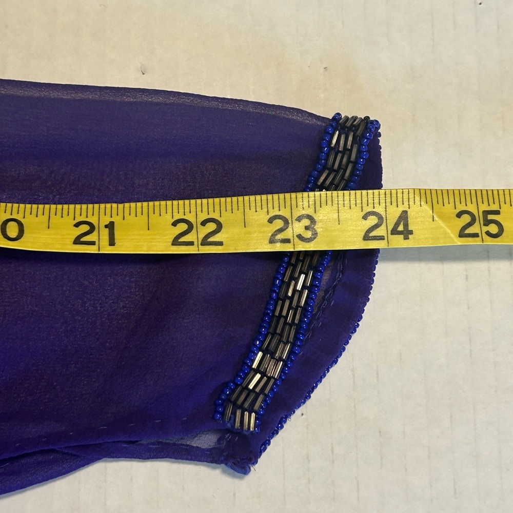 Unbranded Purple Sequin Embellished Asymmetrical silk Gown Sz 8 - Picture 13 of 13